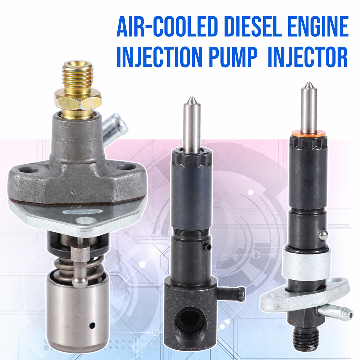 Air-Cooled Diesel Engine Injection Pump & Injector Set image 2