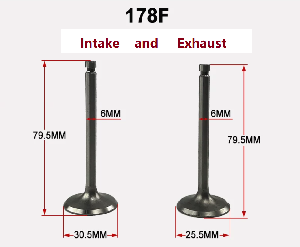 Diesel Engine Intake & Exhaust Valve Set for 170F-1100F image 3