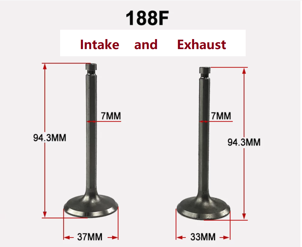 Diesel Engine Intake & Exhaust Valve Set for 170F-1100F image 6