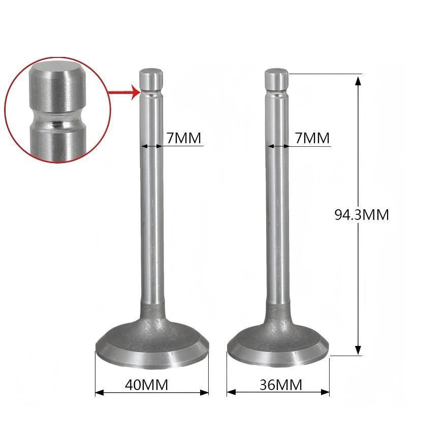 Diesel Engine Intake & Exhaust Valve Set for 170F-1100F image 7