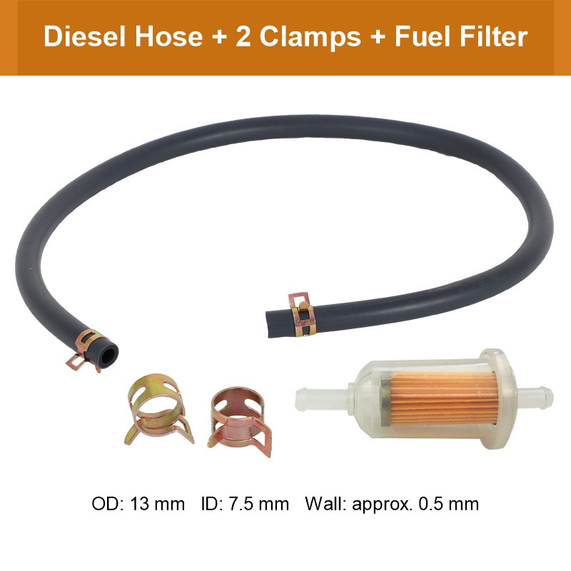 Generator fuel hose, clamps and filter service parts