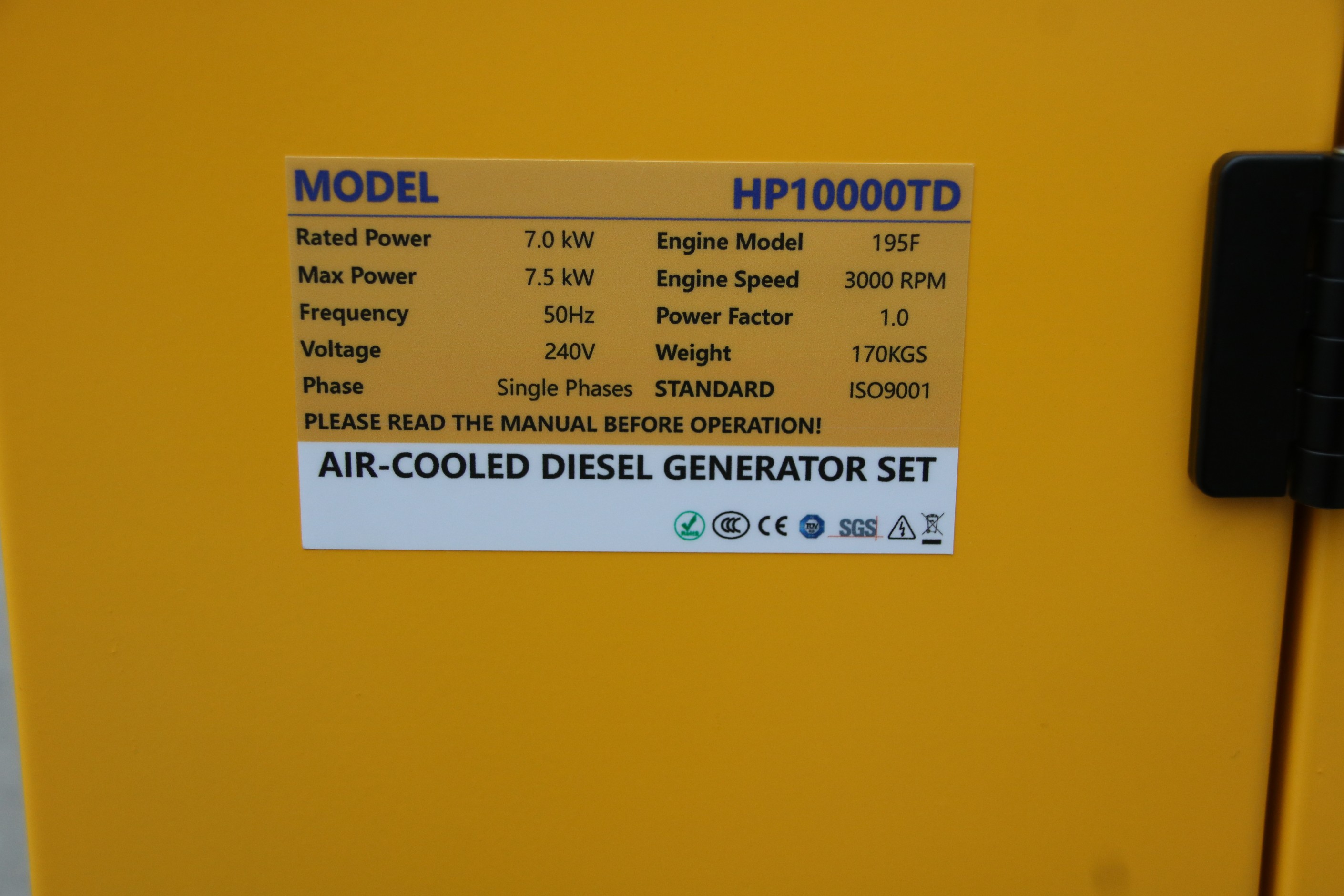 Product nameplate