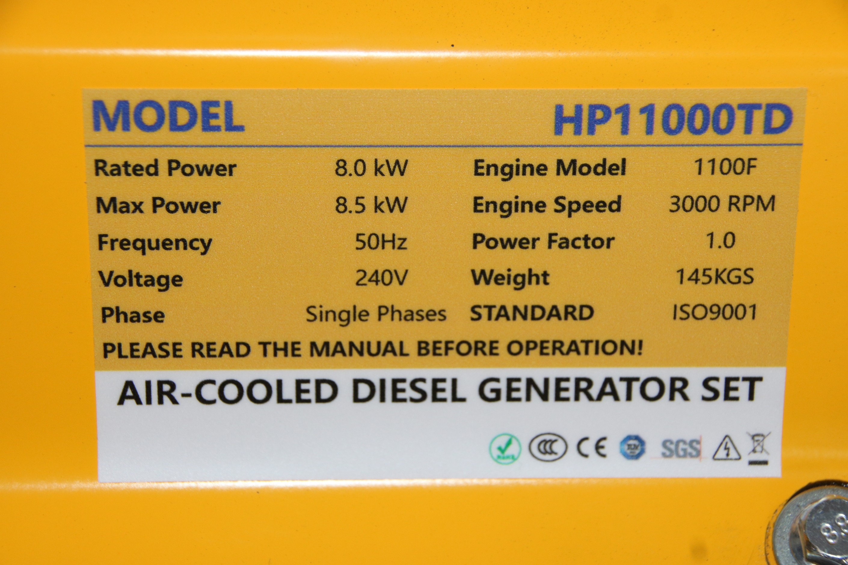 Product nameplate