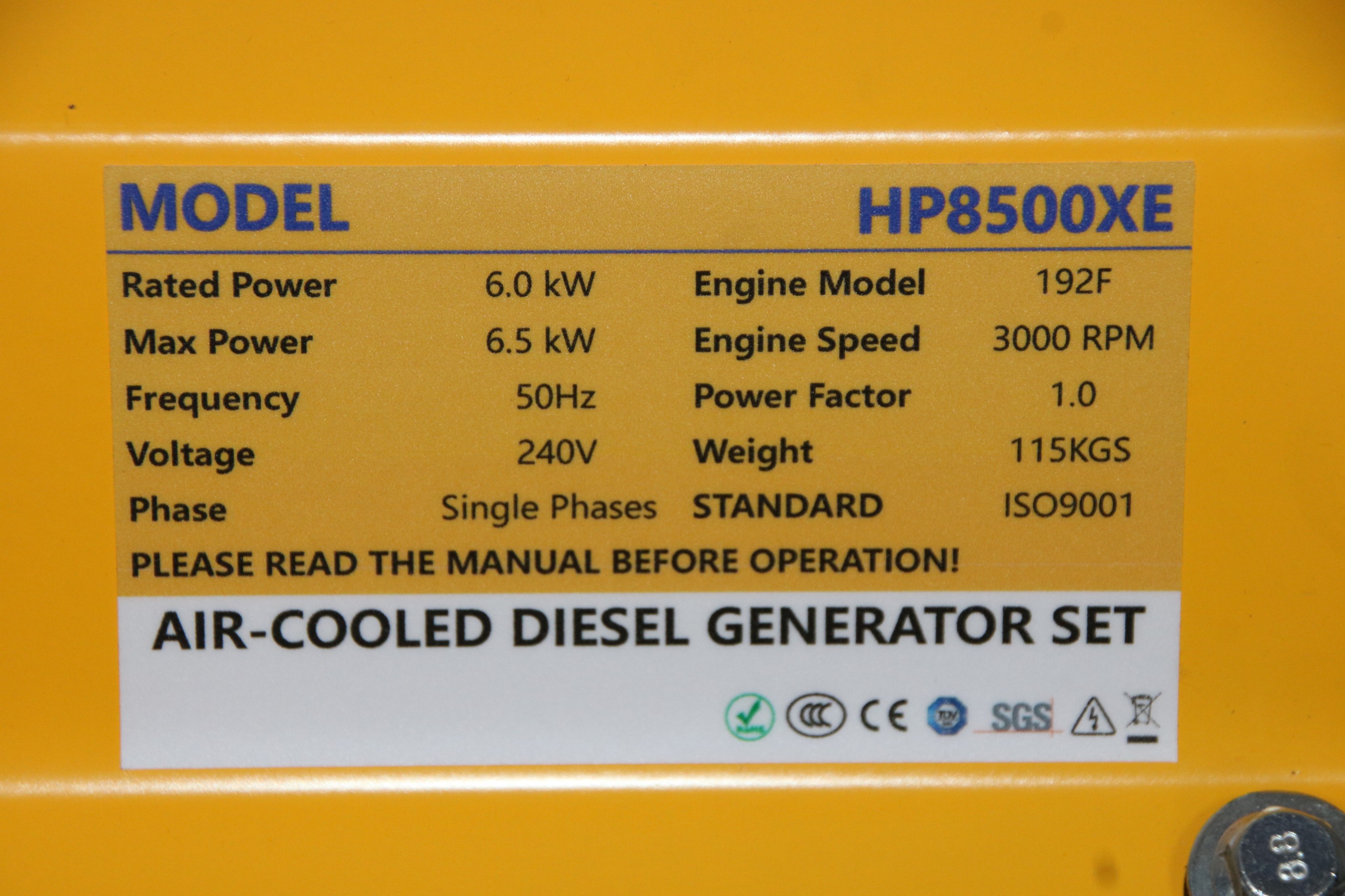 Product nameplate